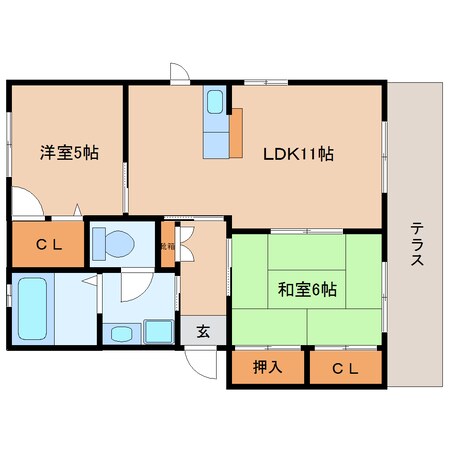 尼ケ辻駅 徒歩15分 1階の物件間取画像